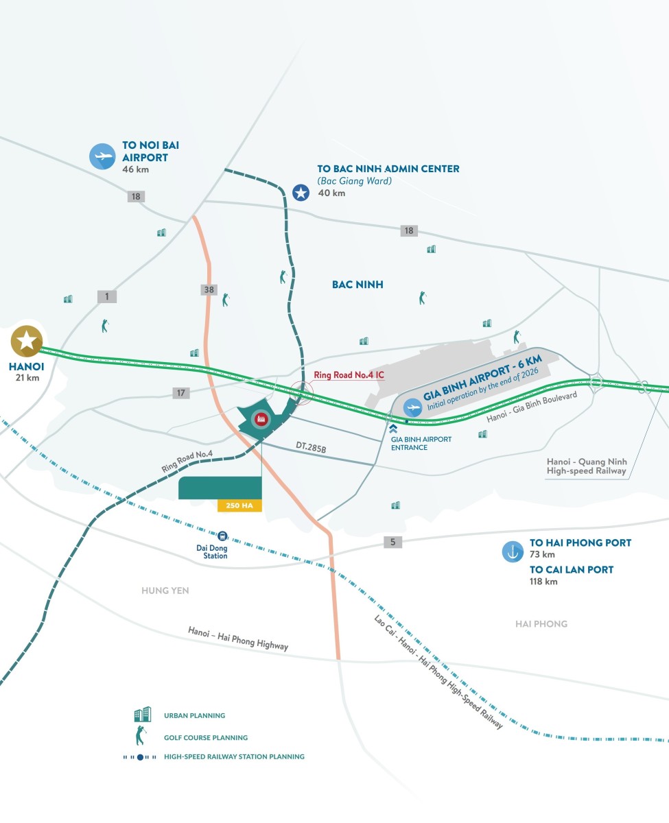 The park directly benefits from the internatinal air logistis network