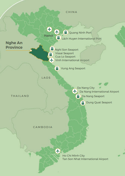 Location of Nghe An Province