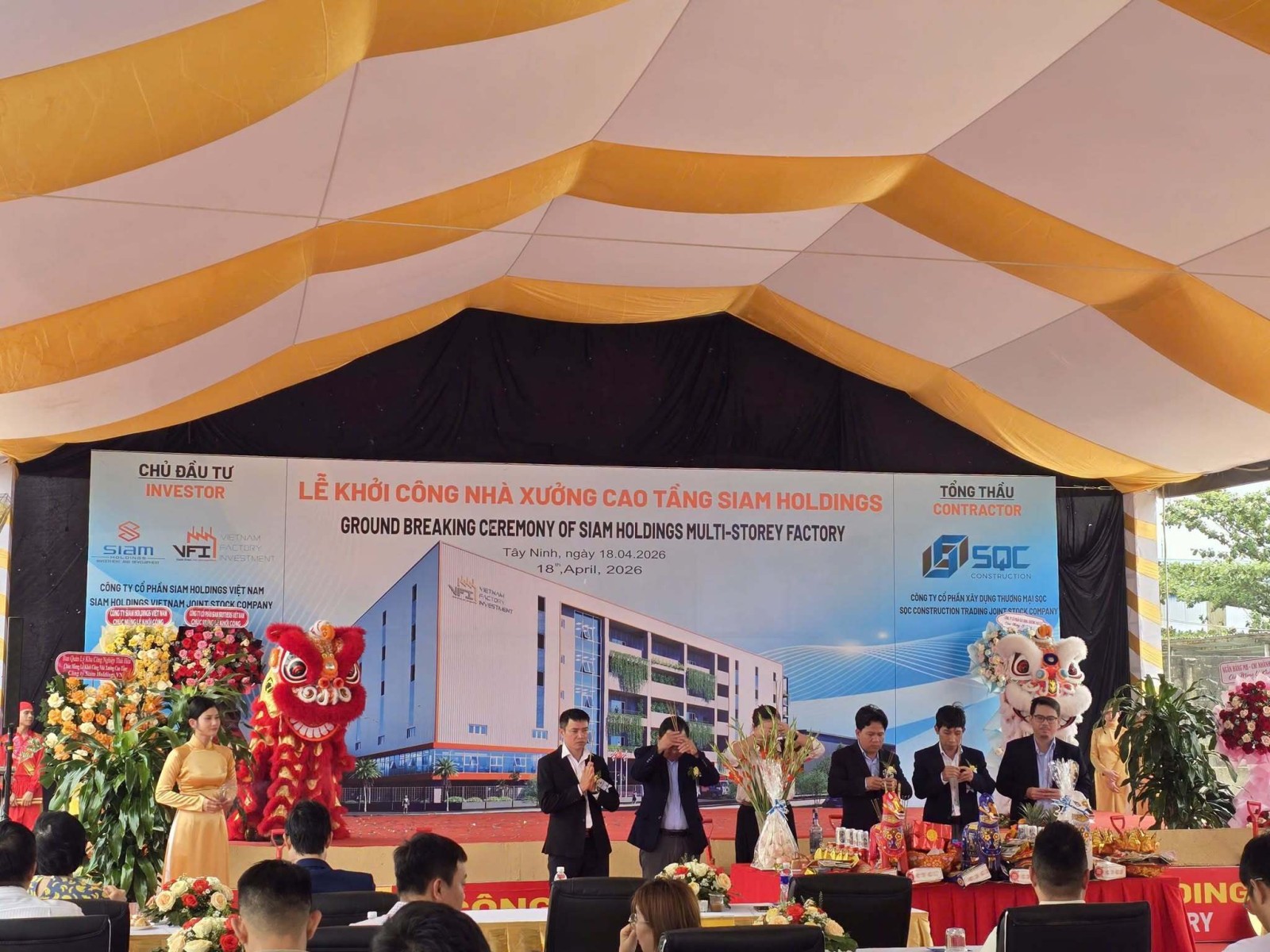 Siam Holdings and VFI VN Break Ground on Multi-Storey Rental Factory Project in Tay Ninh