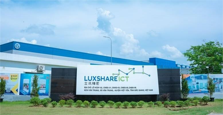 Luxshare factory in Van Trung IP, old Bac Giang province (now Bac Ninh)